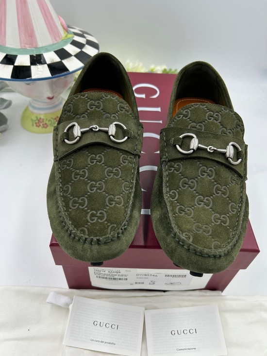 *****************Men’s Gucci Jordy Guccissima Suede Driver Loafers main image 7